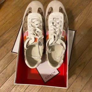 Authentic Coach logo athletic shoes
